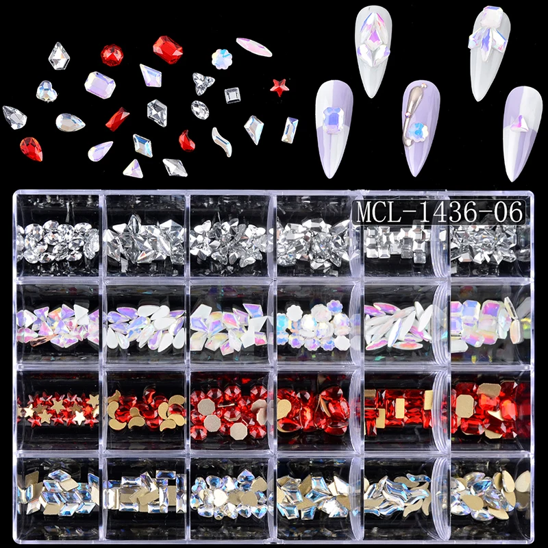 

High quality 3D nail crystals rhinestones for nail art decoration