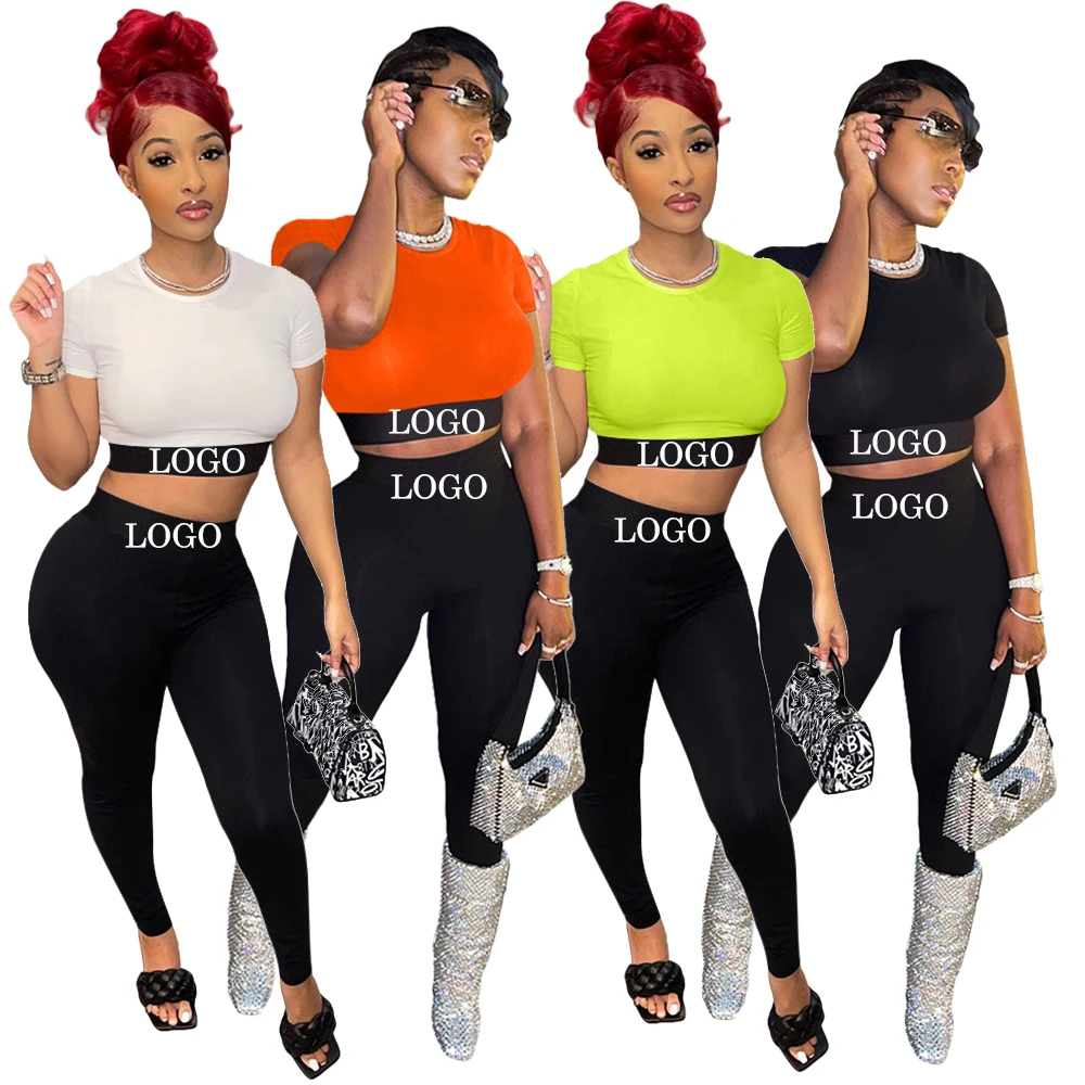 

2022 Women Ladies Long Sleeves Two Piece Pants Set Outfits Joggers Crop Tops Sexy 2 Piece Pant Sets Summer Clothes