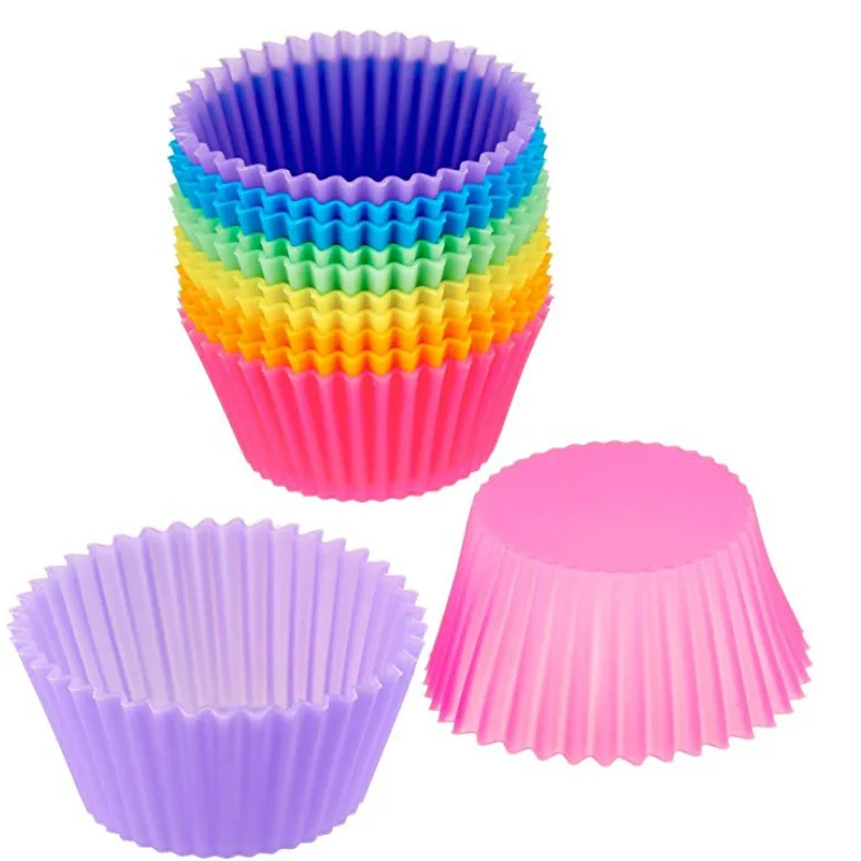 

Reusable Muffin Liners Cupcake Baking tools Silicone Muffin Cups ,Wrapper Cups Holders for Muffins,Cupcakes and Candies