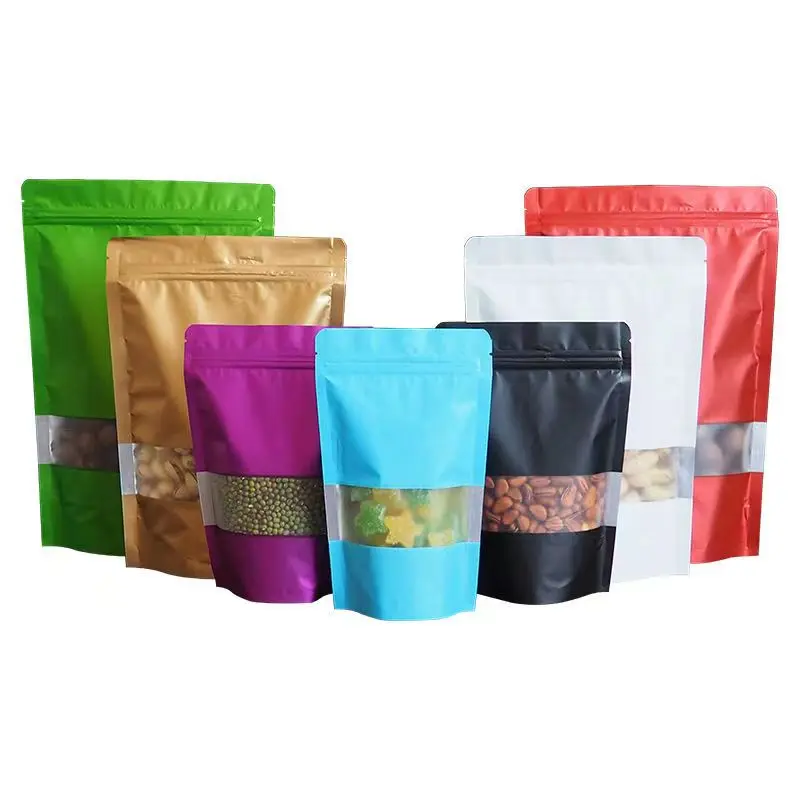 

Clear Window Spices Seasoning Dry Food Packaging Bag Paper Stand Up Pouch Food Packing Bags For Seasoning Ready to ship