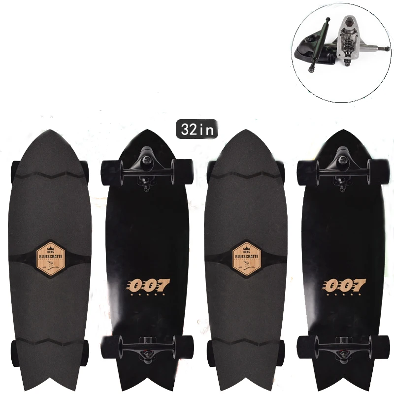 

high quality CX7 truck 32 inch long board surfskate deck 7 ply canadian maple surf skateboard