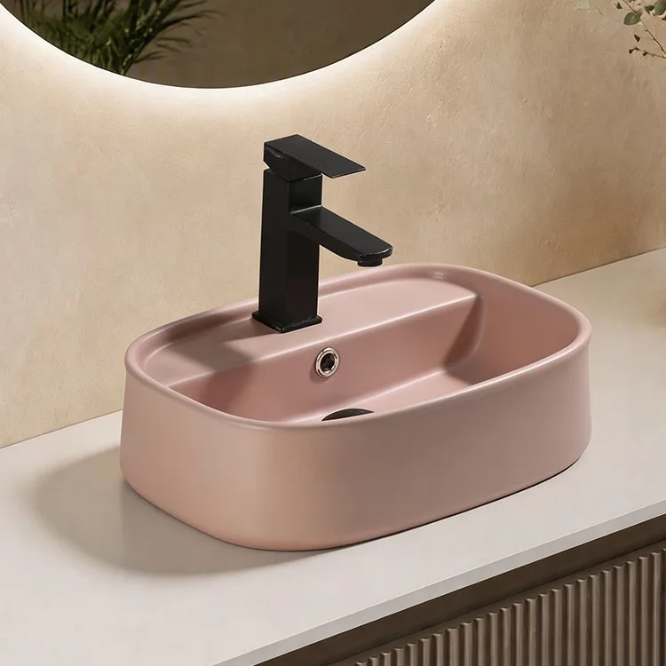 baby-pink-bathroom-sink-9879A-MT-013-perspective-velvet-matte-pink-enamel-texture baby-pink-bathroom-sink-9879A-MT-013-perspective-velvet-matte-pink-enamel-texture