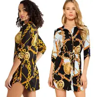 

New style women tops & blouses printed long sleeve plus size Euramerican hot style ladies shirt for Spring and Autumn