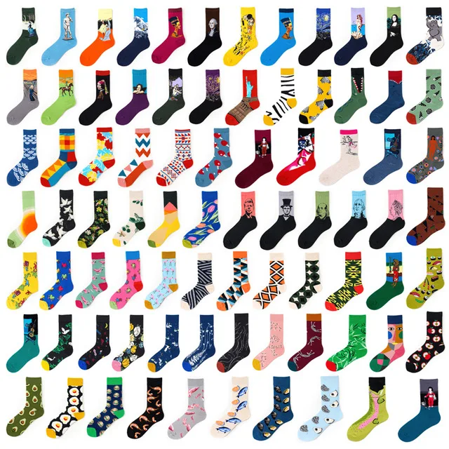 

200N Crew combed cotton funny socks