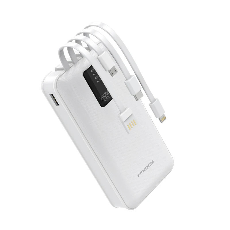 

Mobile Powerbank 20000mAh OEM portable power bank mobile charger 2.1A three outputs for Samsung Xiaomi