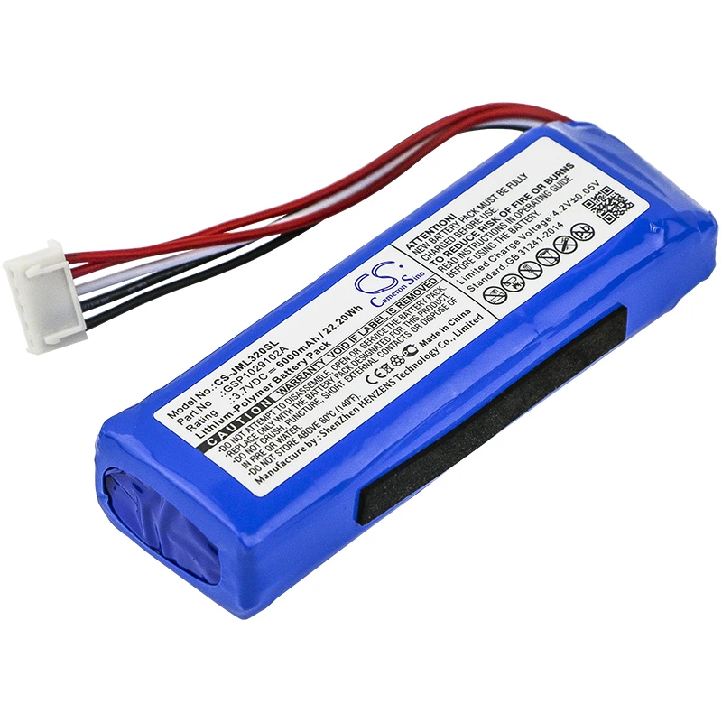 

Battery Speaker For JBL Charge 3 2016 Charge 3 2016 Version GSP1029102A Music Loudspeaker Replacement Battery 6000mAh Akku Accu