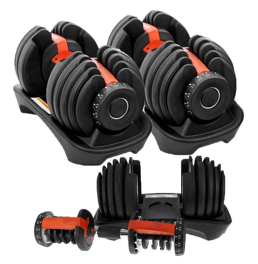 

Factory Direct Sale Fitness Equipment Adjustable Dumbbell 52.5LB 24KG Adjustable Dumbbell Set