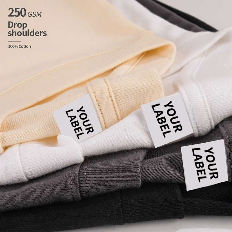 

wholesale 250 grams heavyweight 100% cotton anti-wrinkle Drop shoulders oversized white t shirt for men