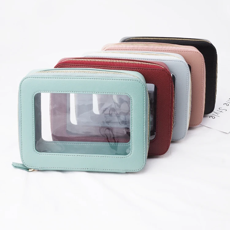 

Small Large Plain Natural Funny Funky Folding Unique Plastic PVC Clear Cosmetic Bags, Customized