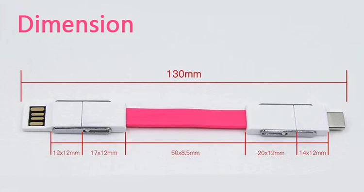 5 in 1 Magnetic Charging Cable With Keyring USB C To Android Type C Micro USB Smart Phone Change Cable - ANKUX.COM