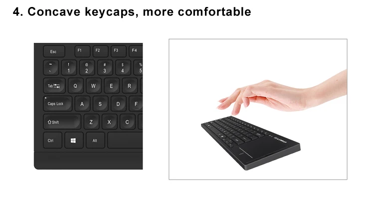 2019 New Touch Sensitive Computer Keyboard Wireless Keyboard with Touch Pad