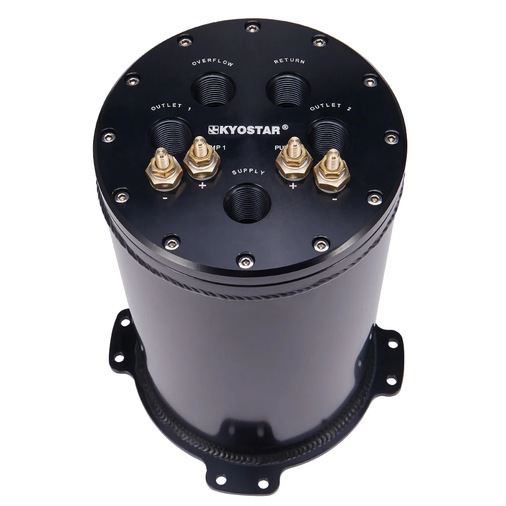 

2.8 L Fuel Surge Tank For Twin 40 mm Fuel Pumps 8AN O-Ring Ports