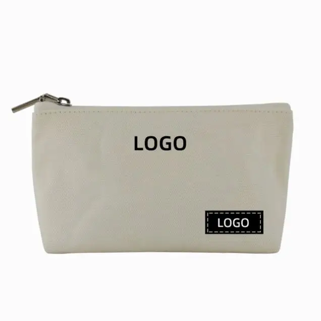 

Guangzhou Bearky Custom Private Label Canvas makeup bag cosmetic bag with zipper, Customized color