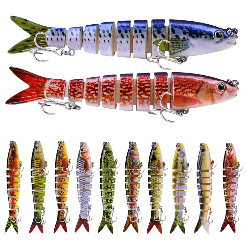 

13.5cm 19g Sinking Wobblers Fishing Lures Bait Jointed Crankbait Swimbait 8 Segment Hard Artificial Bait For Fishing Tackle Lure, Follow picture