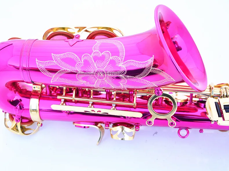 Rose Gold Lacquer Brass Alto Instrument Accessories Professional Eb  China Sax Saxophone Alto