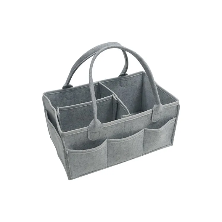 

Baby Diaper Caddy Organizer Amazon Customized Felt Diaper Caddy Bag Baby Diaper Tote Bag, Gray or customized color