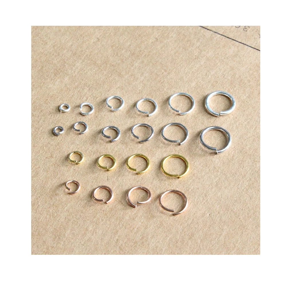 

WHOLESALE BULK PRICE 925 Sterling Silver jump open ring jewelry findings18k white gold plating DIY Accessories silver