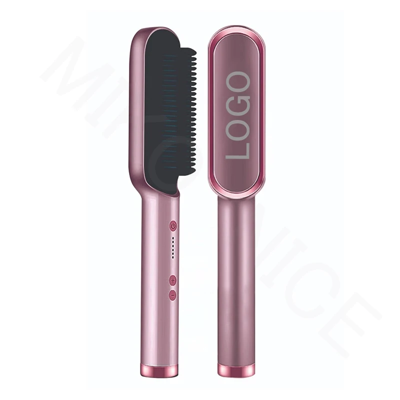 

Hair Straightener Brush Home Salon Infrared Ionic Hair Straightening Brush Heat Settings With Lcd Screen Hair Hot Brush