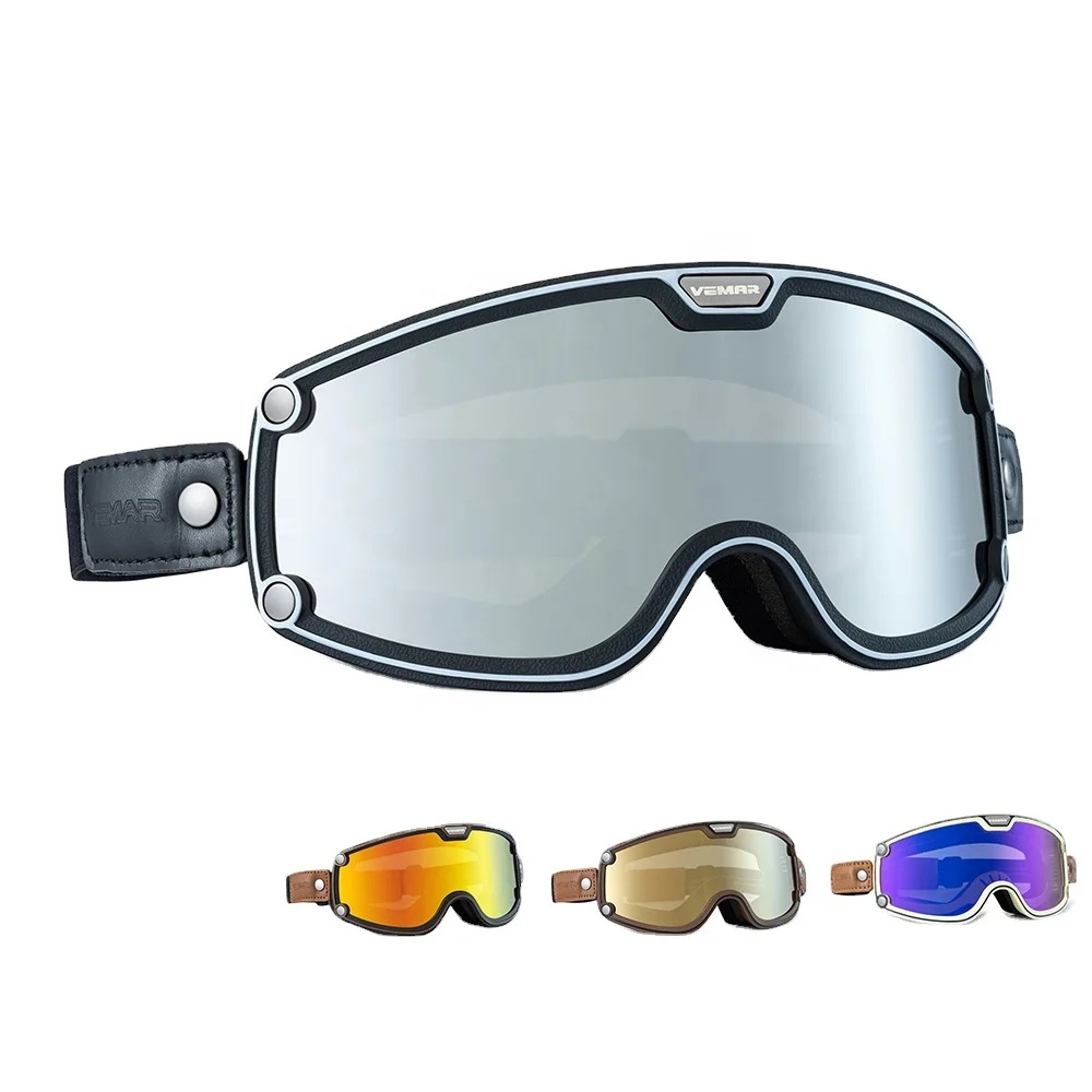 Cycling Helmet Goggles Windproof Anti-liquid Splash Motorcycle Riding Glasses Off-road Anti-dust/Sand/Impact HD PC Lenses