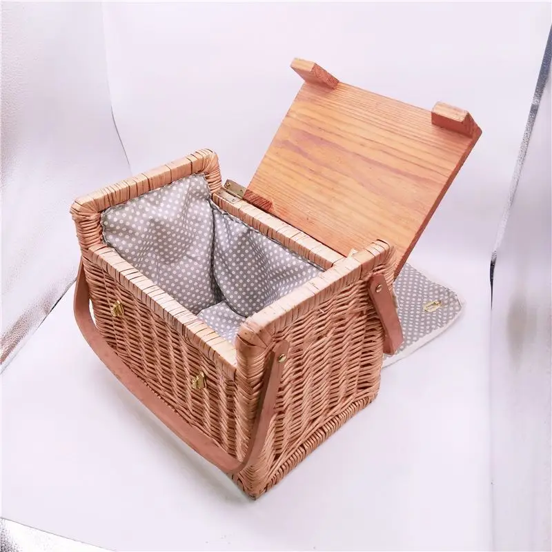 

Hot sell luxury picnic basket, Brown