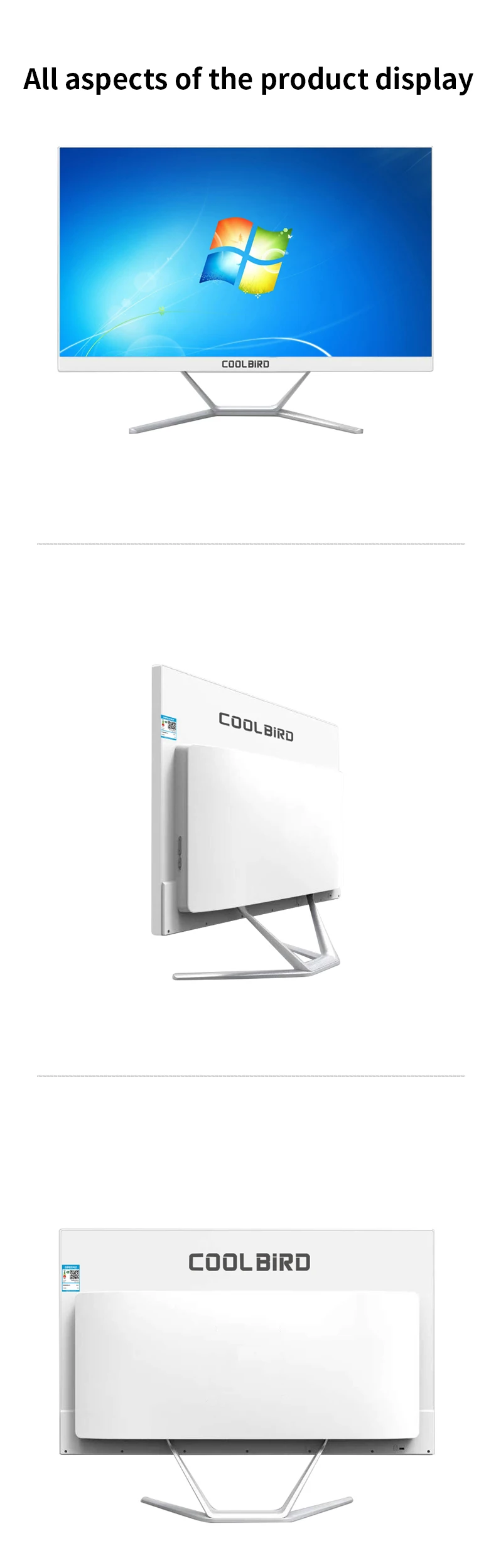 23.8 Inch Cheap Aio Gamer Coolbird 1920*1080p Hd Graphics Ram 4g 8g Ssd