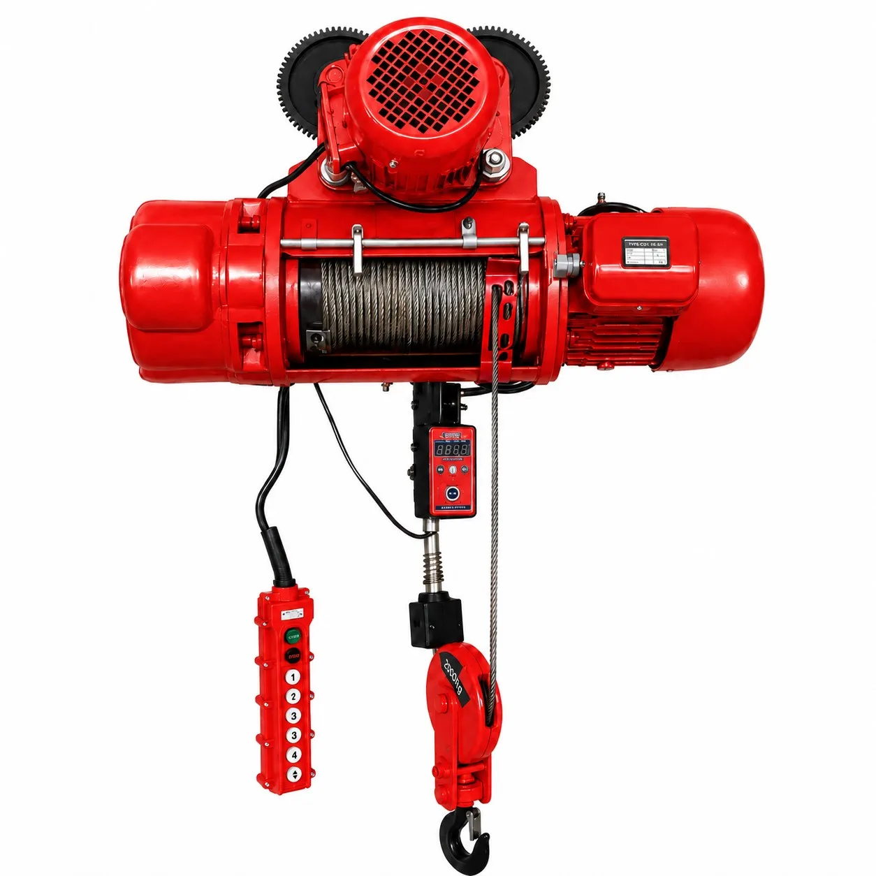 CD type wire rope electric hoist with electric trolley