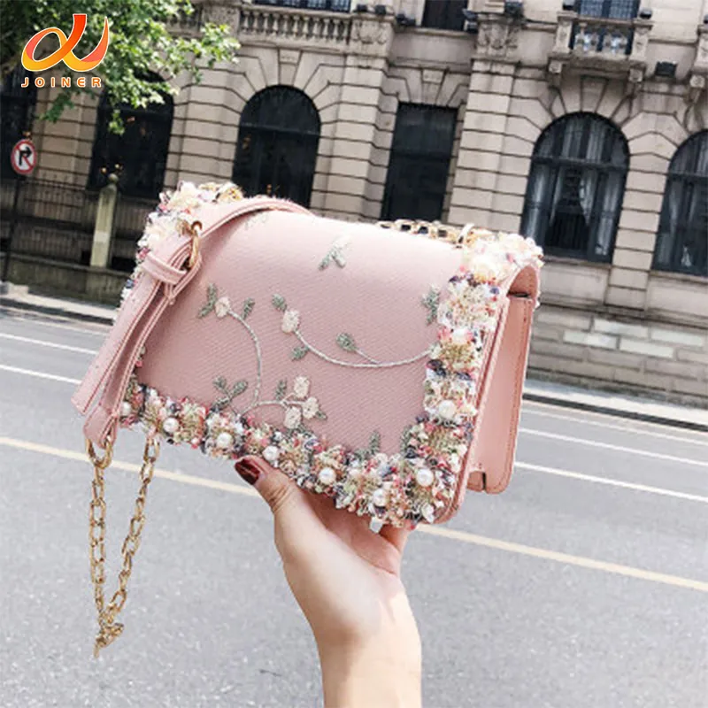 

Wholesale small square flower shoulder handbags for women shoulder bag, Customized color