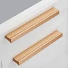 Brushed gold aluminum profiles concealed finger edge pull handles