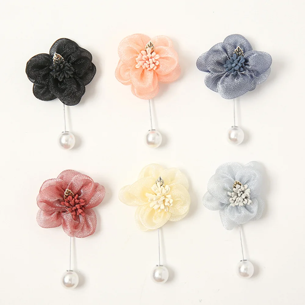 

Ms 2021 hot style decoration cloth art is small petals scarf buckle chain.scarves buckle flowers detain long pin buckle