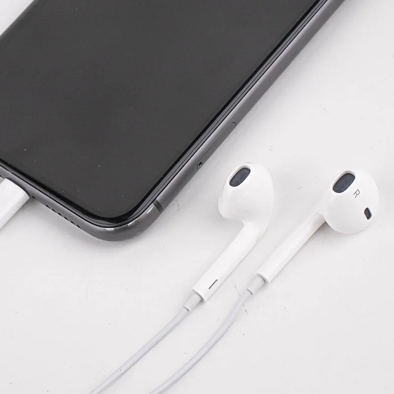 

top selling for iphone8 x xs xr 11 12 earphone headphone bt wired earphone 1.2m earbuds tws earphones, White