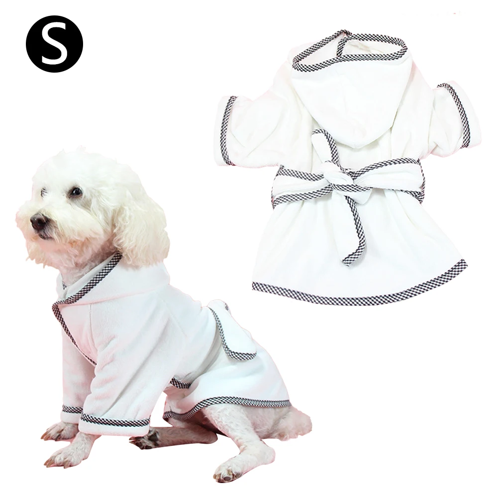 

New Pet Robe Cat Dog Warm Pajamas Absorbent Quick-drying Bath Bathrobe Pet Home Winter Coat Puppy Jumpsuit Dogs Sleepingwear