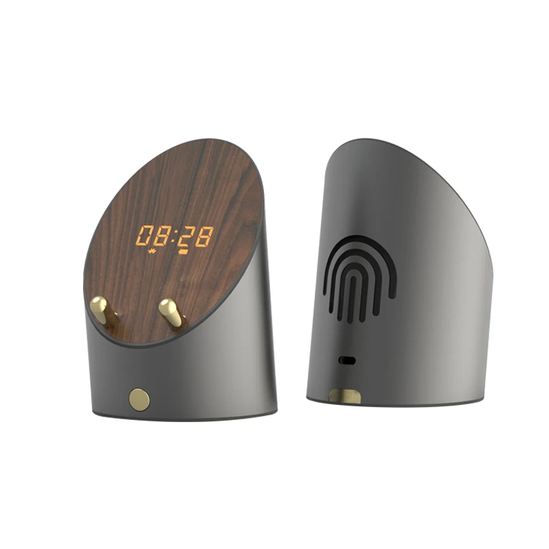 

New Product Creative Alarm Clock Wireless Smart Speaker F600 Induction Clock Speaker Phone Holder