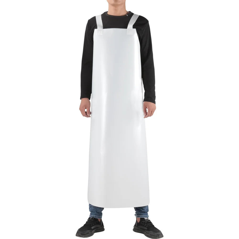 

Super wear resistant waterproof and oil resistant apron for slaughter or stone, White