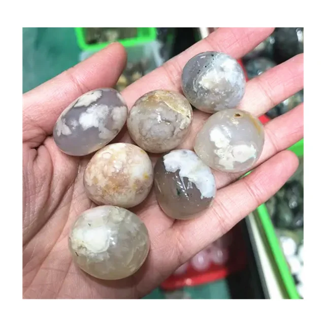 

Wholesale natural quartz 20-30mm crystals healing stones gemstone natural cherry blossom agate tumbled stones