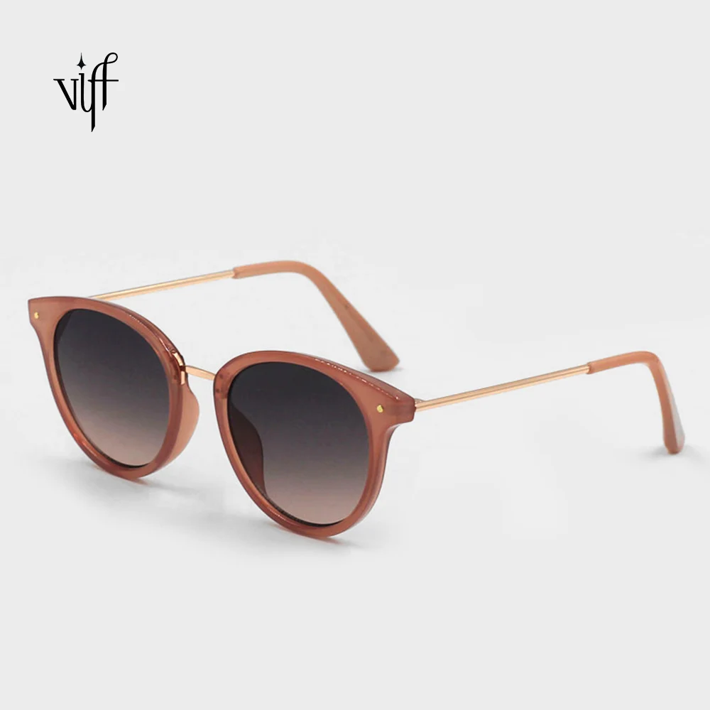 

VIFF Round Cat Eye Sunglasses HP19395 High Quality Standard UV400 Custom Sunglasses, Multi and oem