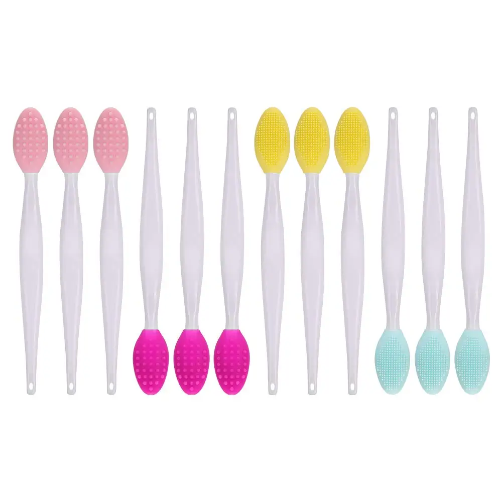 

Cheap Price Exfoliating Lip Brush Nose Cleaning Brush Double Side Soft Silicone Lip Scrub Tool & Nose Blackhead Remove Brush, Pink,yellow,green,pink,purple