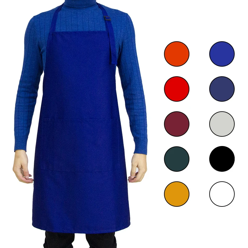 

Polyester Cotton Waterproof Chef Cooking Aprons For Cafe Restaurants Kitchen Apron, Custom made