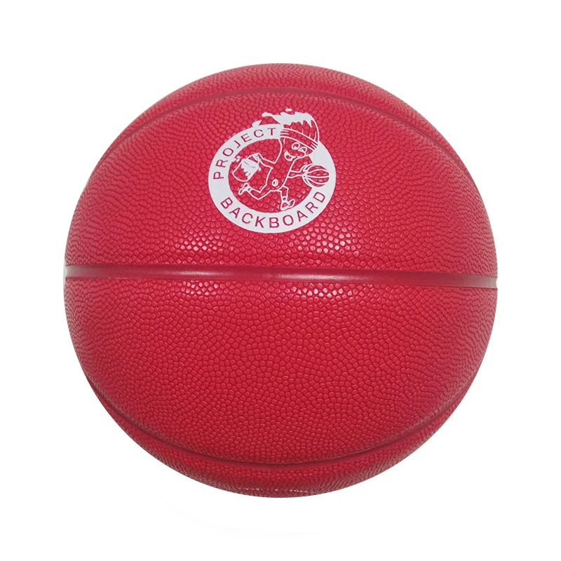 Manufacture Unique Red Pu Leather Customizable Color Size Durable Basketball Butyl Bladder 620g Weight Custom Logo Youth