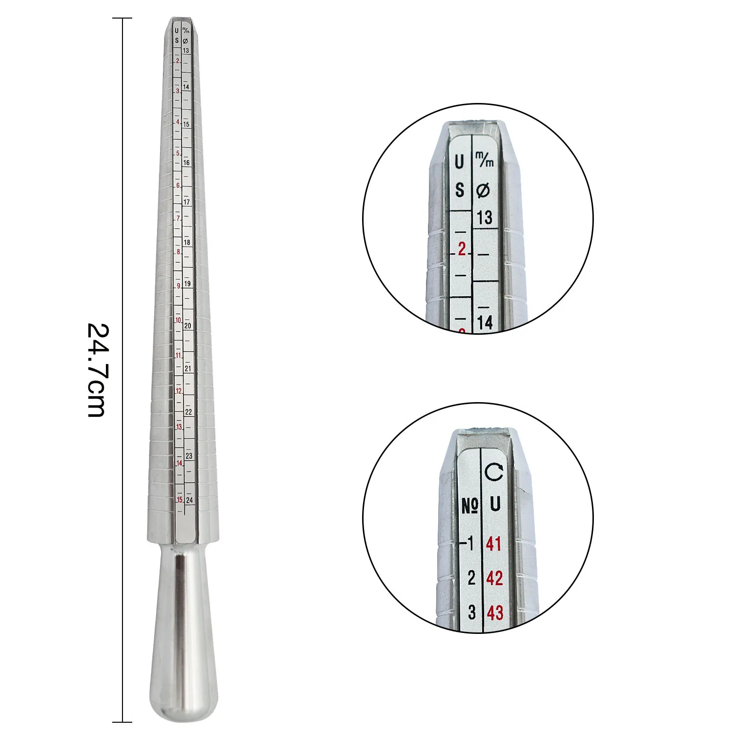 

High Quality Alloy US&UK Four-purpose Ring Bar for jewelry Ring Measuring Tool