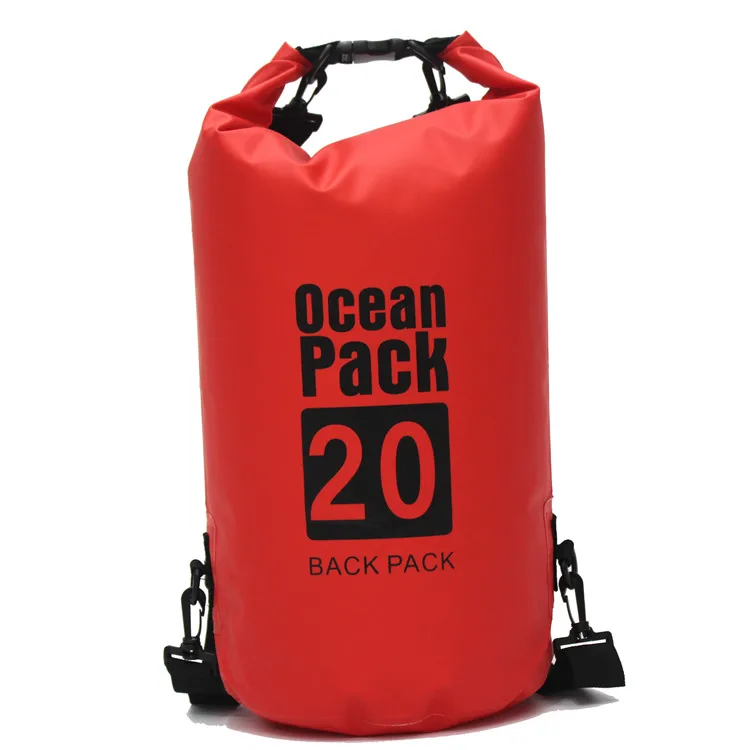 

good quality sport waterproof floating backpack recycled material dry bag, 9 color