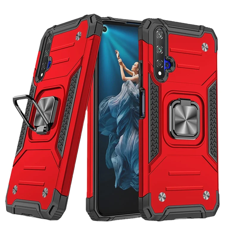 

Full protection portable kickstand ring stand Mobile Phone Case For huawei honor 20
