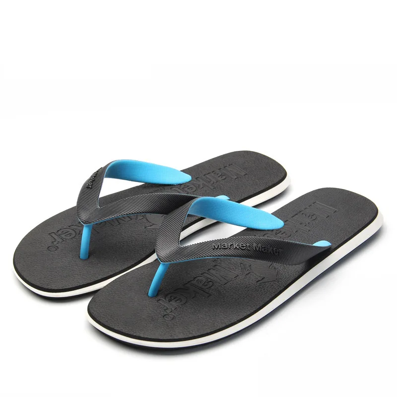 

2021 new summer rubber flip flop men's fashion slippers wear on the beach antiskid clip foot leisure sandals OEM customization