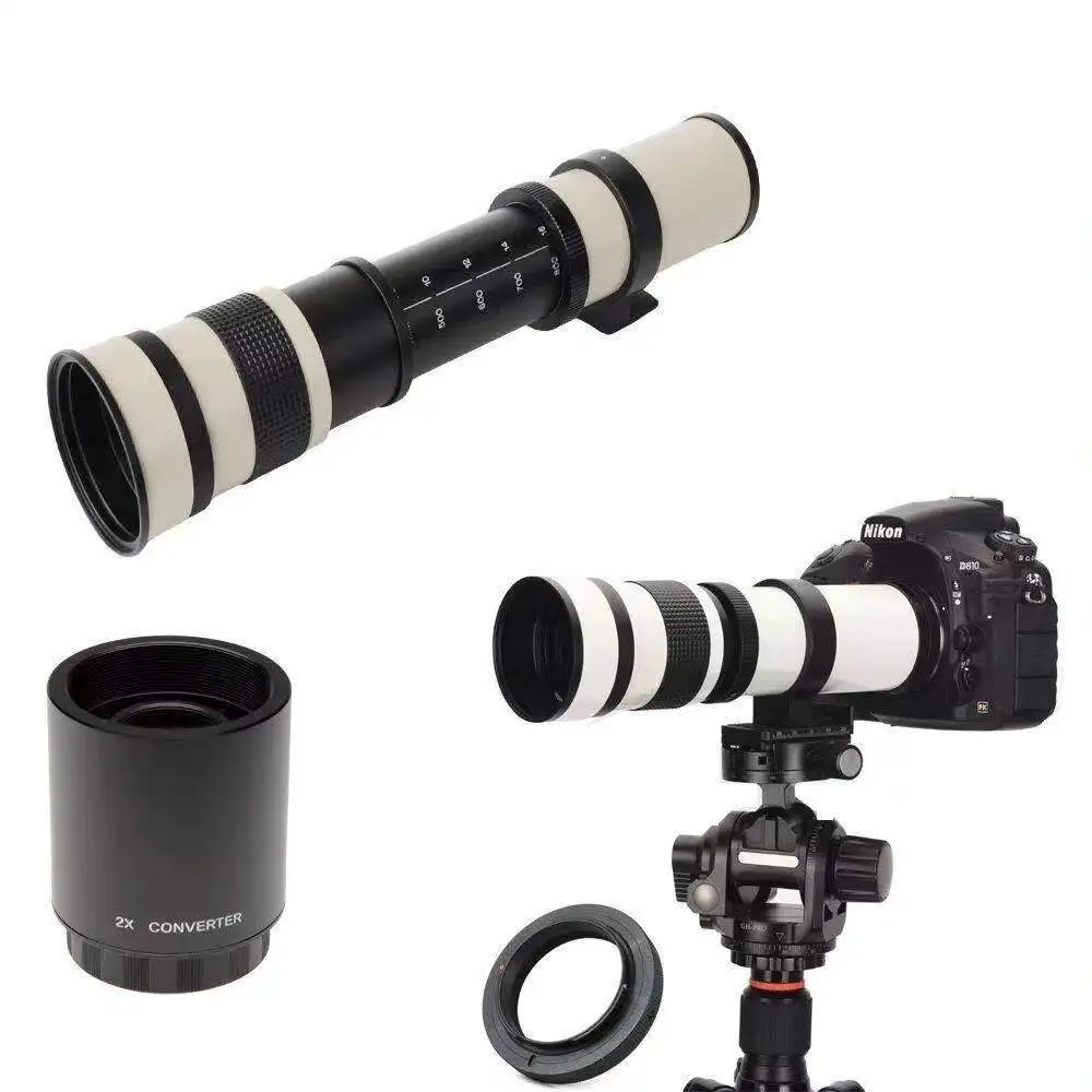 

Optical TelescopeTelephoto Zoom Lenses For Canon Sony Pentax Panasonic Nikon D7000 D7100 D200 D300 D750 D810D90 DSLR Camera Lens, Black/silver/blue/red/gold