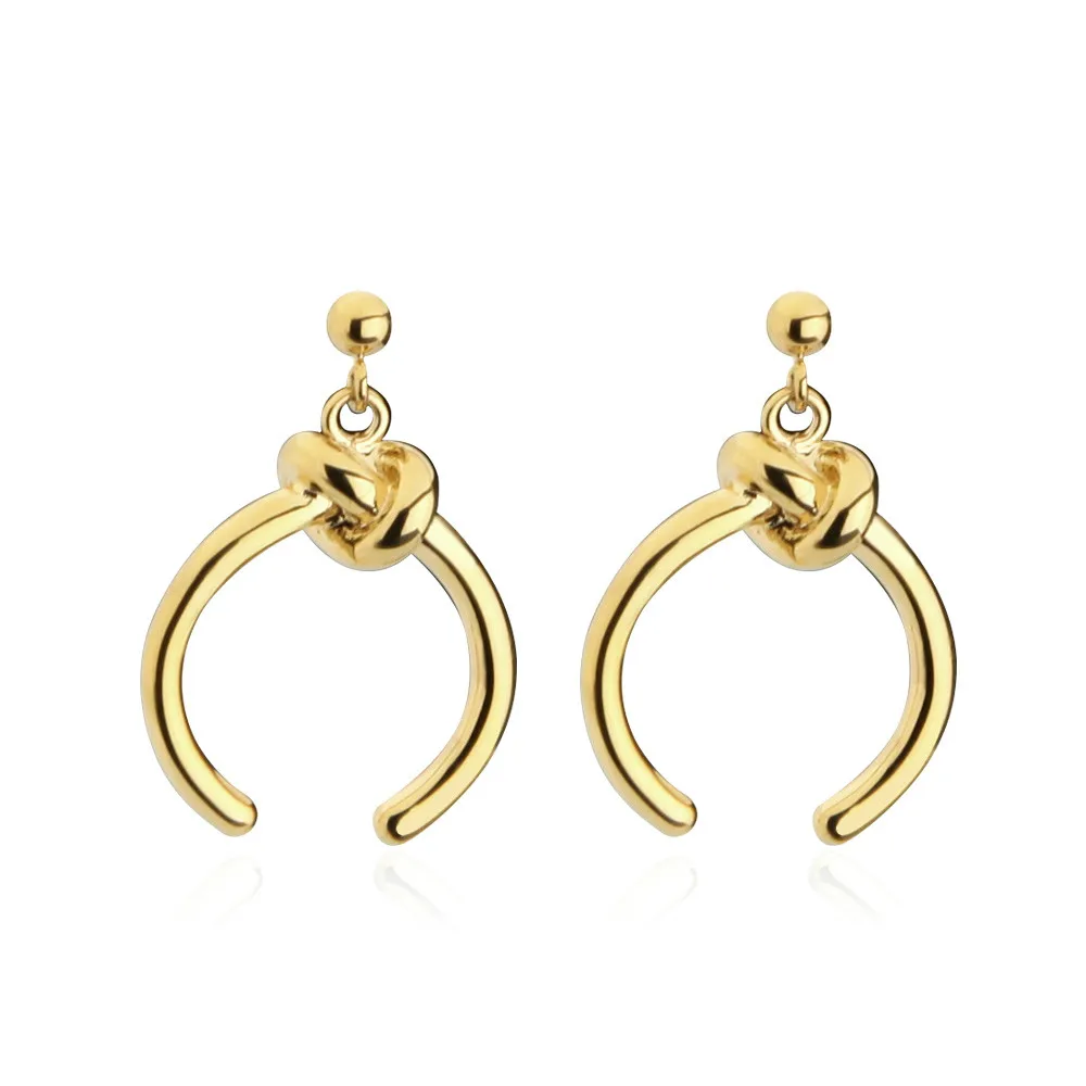 

Dangle Knot Earrings Gold Color Earings Drop Earrings For Women Fashion Jewelry Brincos Oorbellen Ohrringe, Customized color