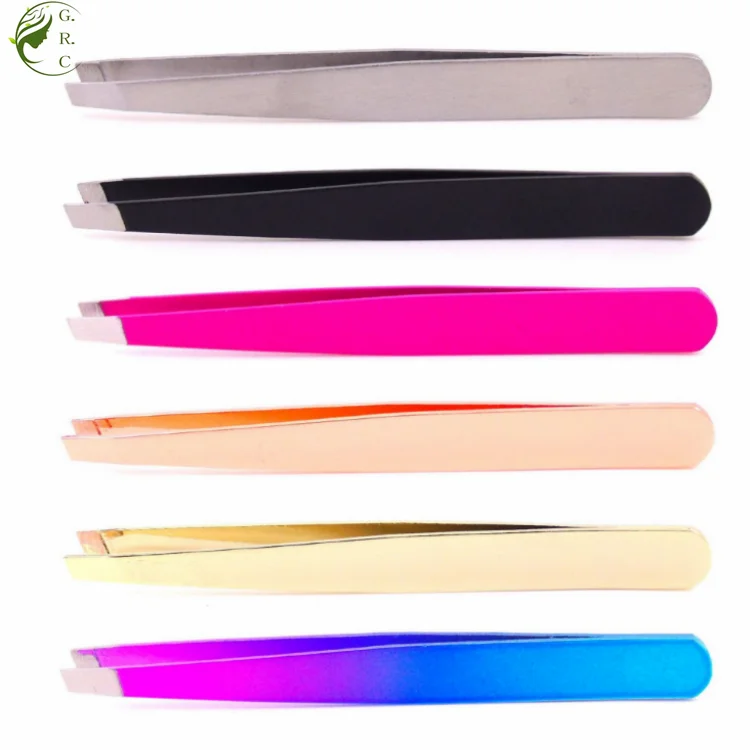 

MJ01 Many Color Chef Eyebrow Volume Lash Private Label Rose Gold False Eyelashes Stainless Steel Eyelash Extension Tweezers, Customized color