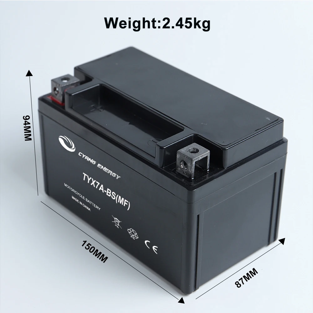 
Cheapest factory wholesale OEM 12V7AH MF green electric dry charged motorcycle battery 