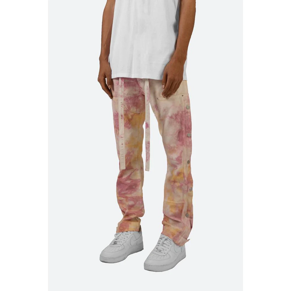 Diznew Wholesales Oem Custom Men Loose Fit Tie Dyed Straight Leg