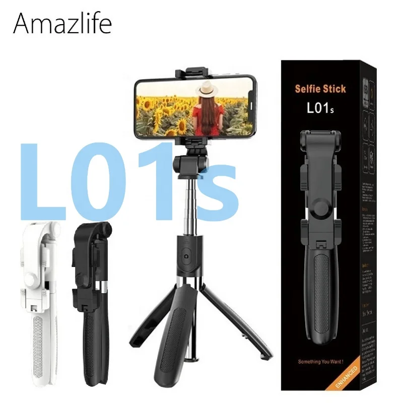 

Amazlife Wholesale Upgraded L01 Wireless Bluetooths Remote Controlled Cell Phone Monopod Tripod Selfie Stick