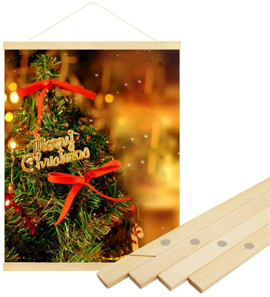 
Magnetic Wooden Poster Frame Hanger for Photo Pictures Artwork Art print Wall Hanging Magnet Wood Poster Frame 