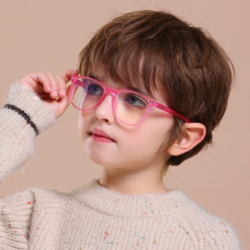 

Lmamba Fashion Anti-Blue Light Glasses Kids TR90 Rivet Spring Temple Kids Glasses River Optical Eyeglasses Frames